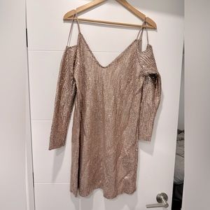 Zara rose gold sequin dress. New with tags.